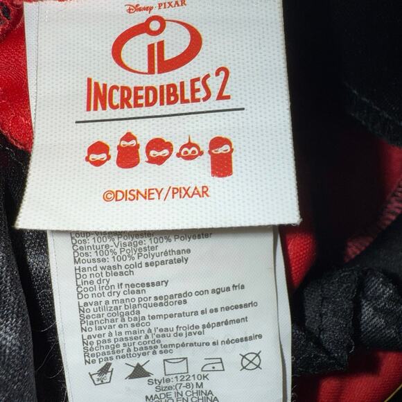 Disney Pixar Dash Incredibles 2 Boys' Halloween dress up costume suit medium 7-8 - Picture 2 of 2